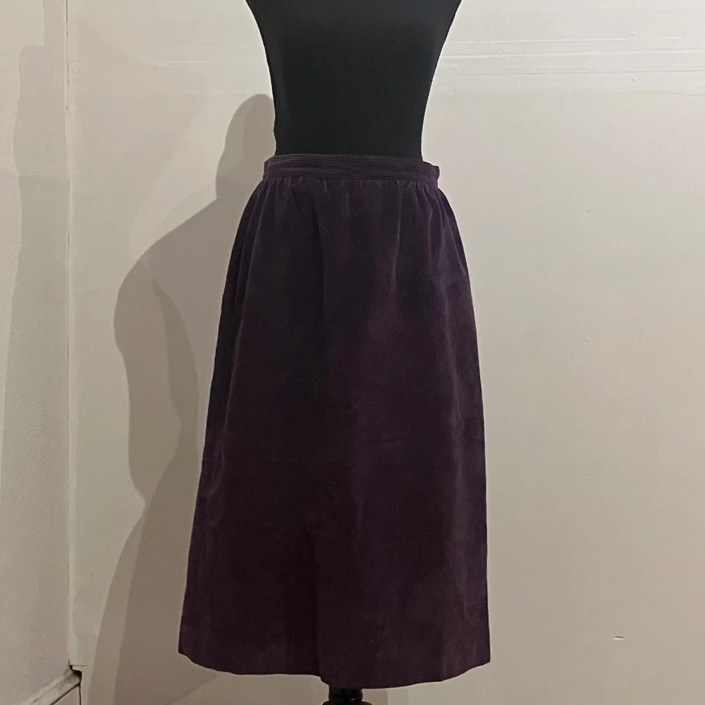 Purple corduroyed, pencil skirt